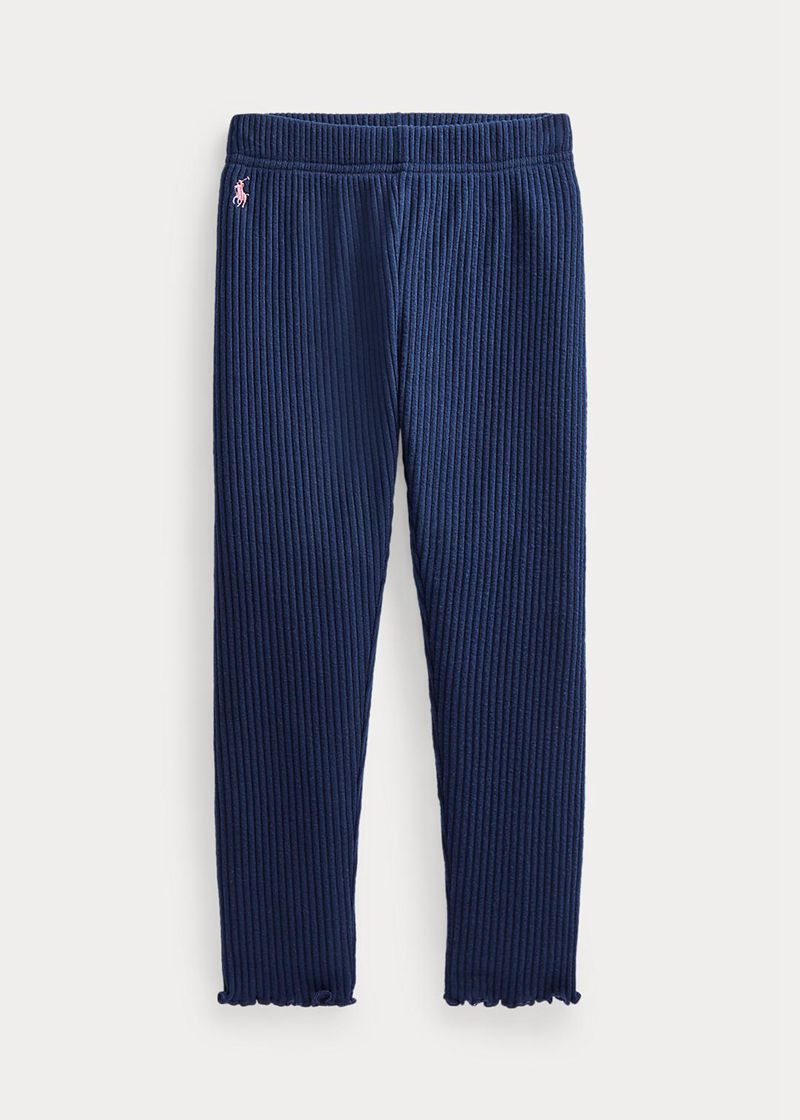 Pantalones Ralph Lauren Niña 1.5-6.5 Años Ribbed Stretch Legging Chile Azul Marino JFPQU-0691